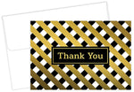 Masterpiece Studios Great Papers!® Lattice with Gold Foil Thank You Note Card, 4.875"H x 3.35"W (folded), 50 count (2017057)