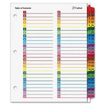 Cardinal OneStep Printable Table of Contents and Dividers, 52-Tab, Multicolor, 1/St