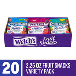 Welch's Gluten Free Mixed Fruit Snacks Variety Pack, 2.25 oz., 20/Pack (220-02253)