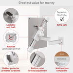 Barkan Anti-Theft Full Motion Adjustable Anti-Theft 7-14" Tablet Wall Mount, White (T72VL)