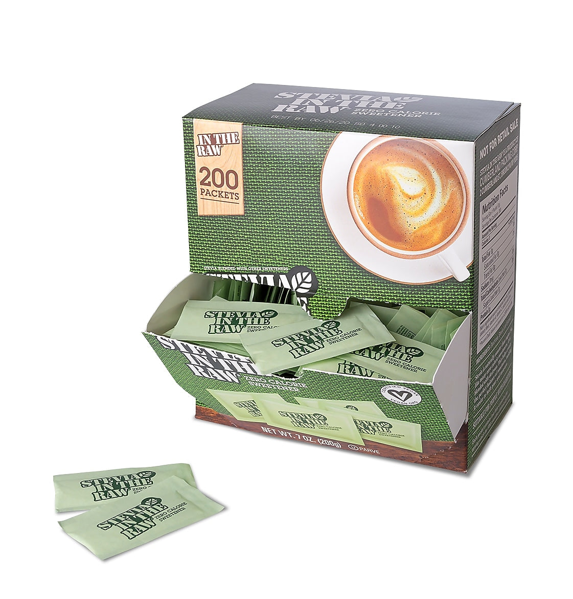 Stevia In The Raw Natural Sweeteners Sugar Packet, 200/Box (4480076014)