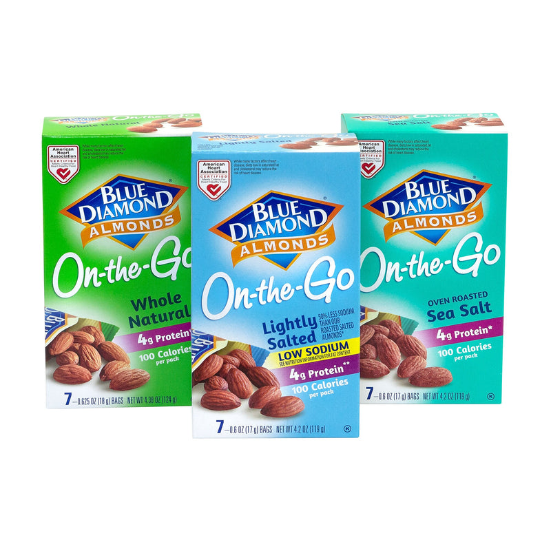 Blue Diamond Lightly Salted Almonds, 0.625 oz., 7 Bags/Pack, 6/Pack (220-00796)