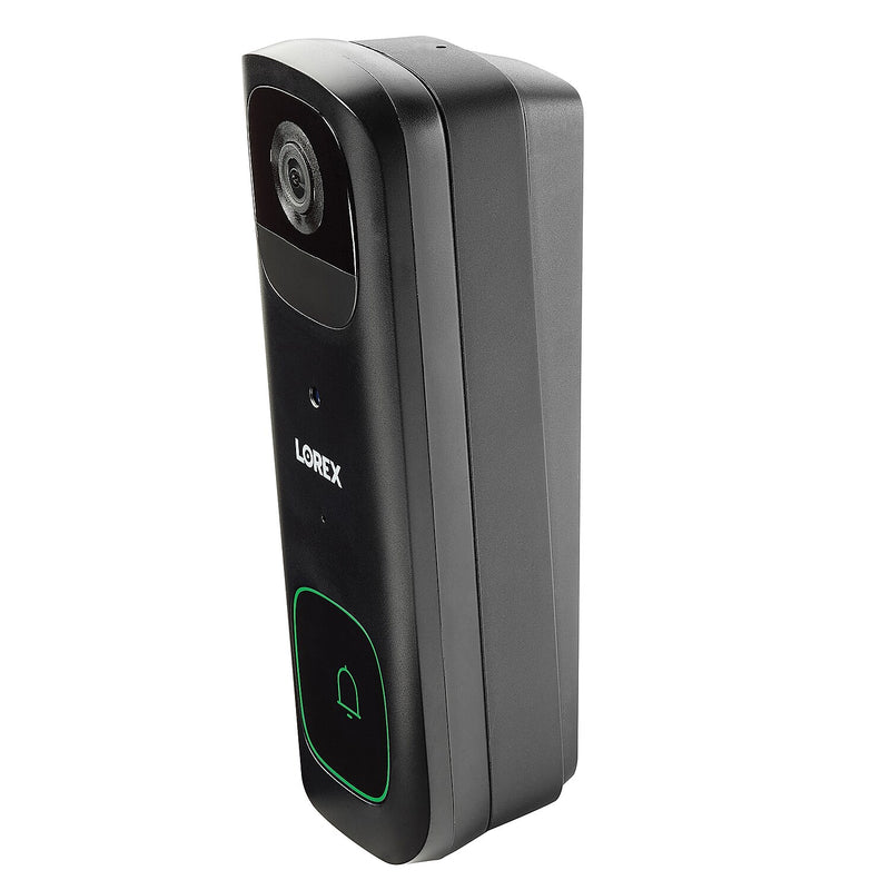 Lorex Wi-Fi 2K Wired/Wireless Smart Video Doorbell, Black (B463AJDB-E)