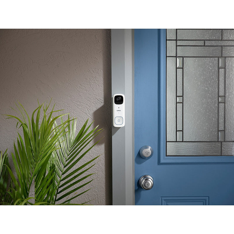 Lorex Wi-Fi 2K Wired/Wireless Smart Video Doorbell, White (B463AJD-E)