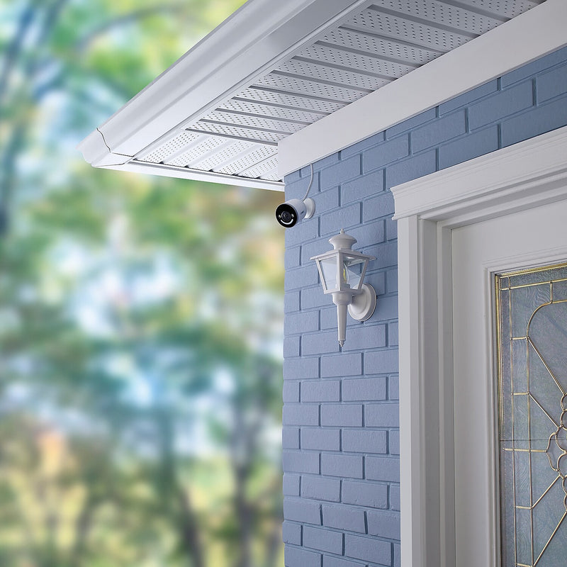 Lorex 4K Indoor/Outdoor Wi-Fi Security Camera with Smart Security Lighting, White (W881AAD-E)