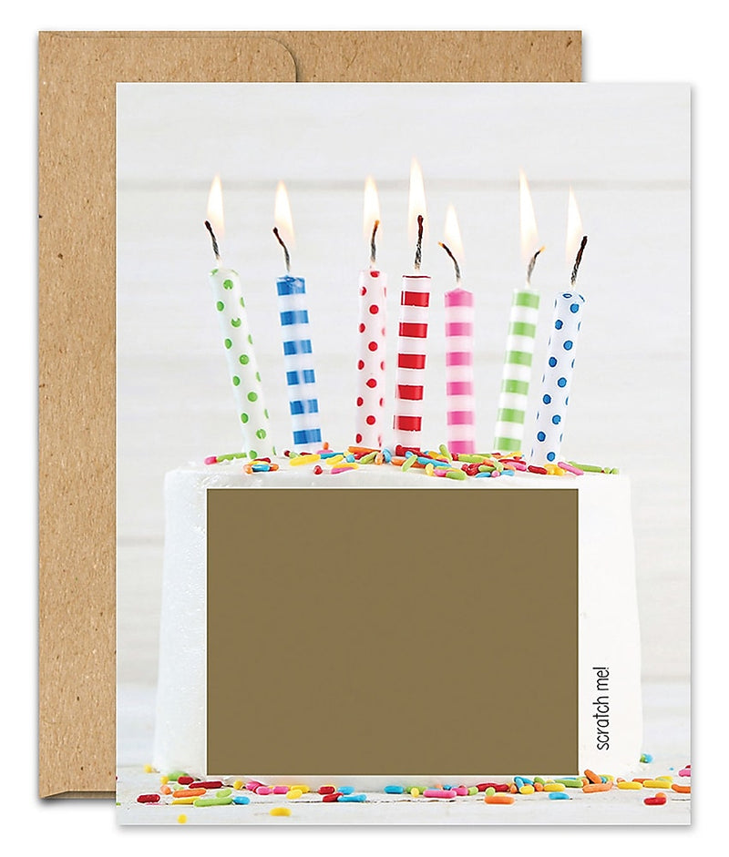 Great Papers!® Scratch-Off Note Cards And Envelopes, 4-1/4" x 5-1/2", Candles, Pack Of 3 Cards and Envelopes (2018001)
