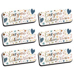Ashley Productions Magnetic Whiteboard Eraser, Everyone is Welcome, Pack of 6 (ASH09979-6)