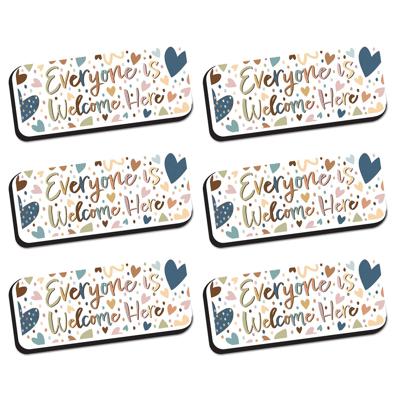 Ashley Productions Magnetic Whiteboard Eraser, Everyone is Welcome, Pack of 6 (ASH09979-6)
