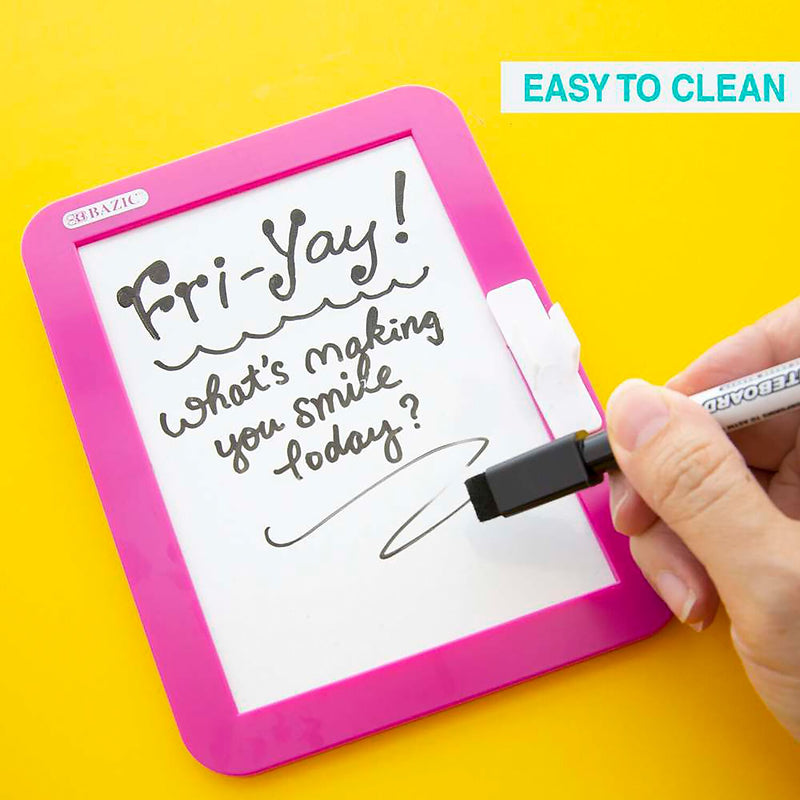 BAZIC Products Dry Erase Board with Marker, 5" x 7", 12/Bundle (BAZ6023-12)