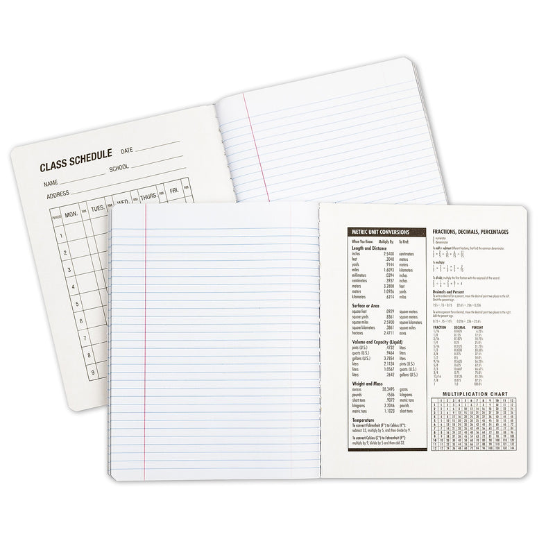 C-Line Composition Notebooks, 100 Sheets, College Ruled, Black Marble, 12/Pack (CLI22022-12)