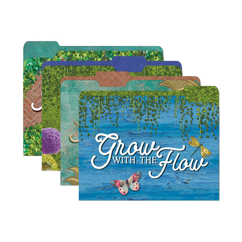 Eureka Curiosity Garden File Folders, 1-Tab, Assorted, Letter Size, 6/Bundle (EU-866450-6)