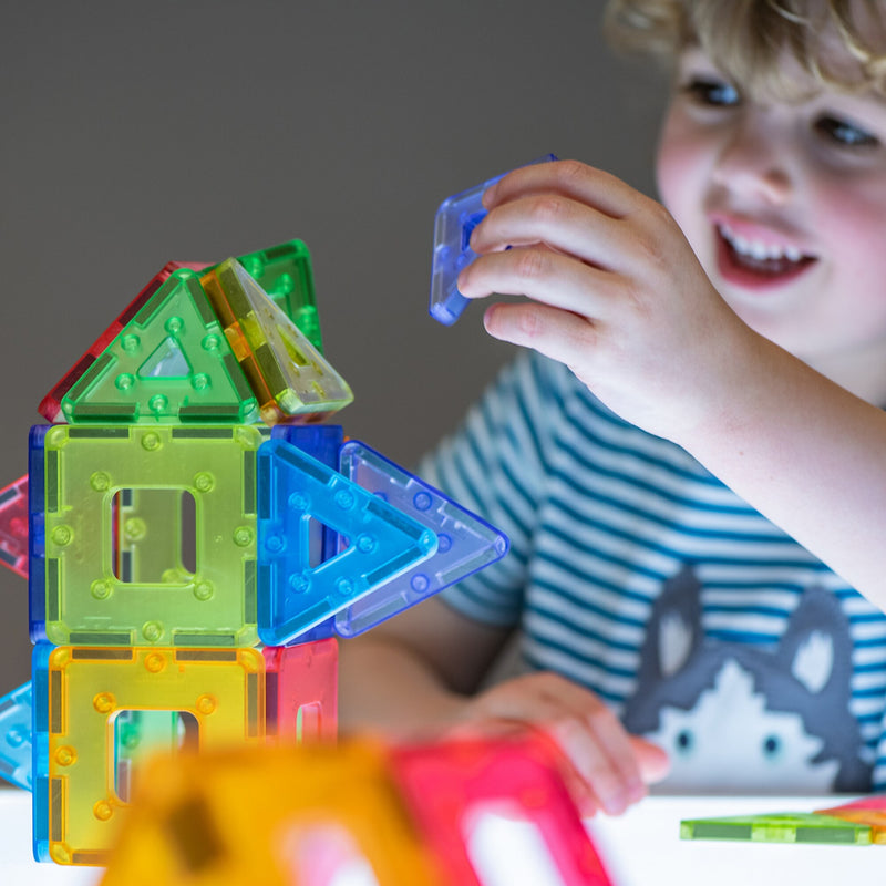 Polydron KinderMag Starter Set, Translucent, 48/Set (PY-575000T)