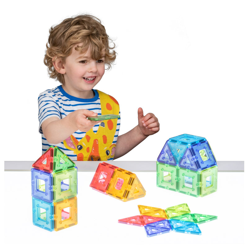 Polydron KinderMag Starter Set, Translucent, 48/Set (PY-575000T)
