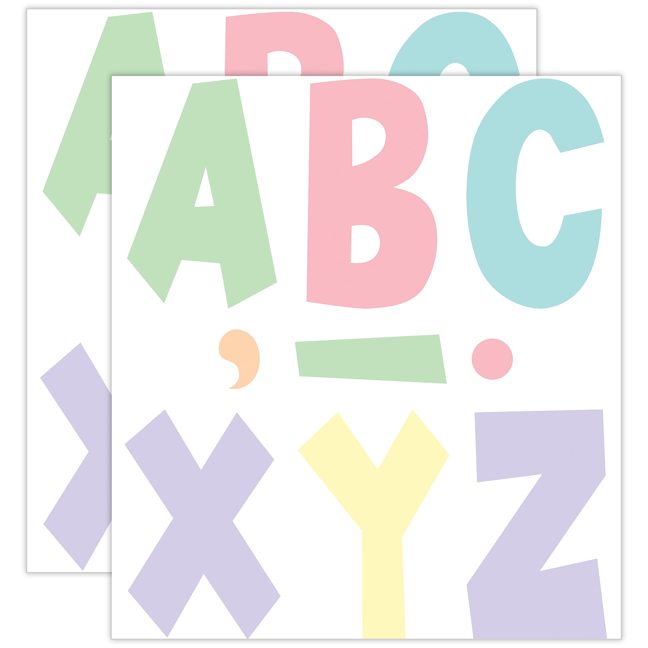 Teacher Created Resources Pastel Pop 7" Letters, Multicolored, 120/Pack, 2 Packs/Bundle (TCR70105-2)