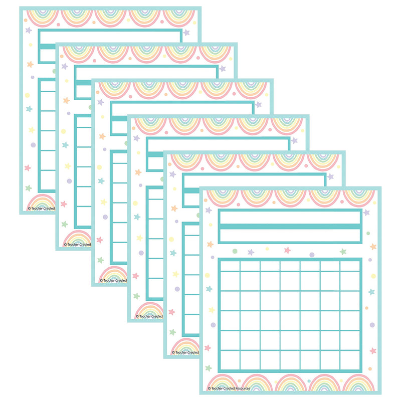 Teacher Created Resources Pastel Pop Incentive Charts, 5.25" x 6", 36/Pack, 6 Packs/Bundle (TCR8408-6)