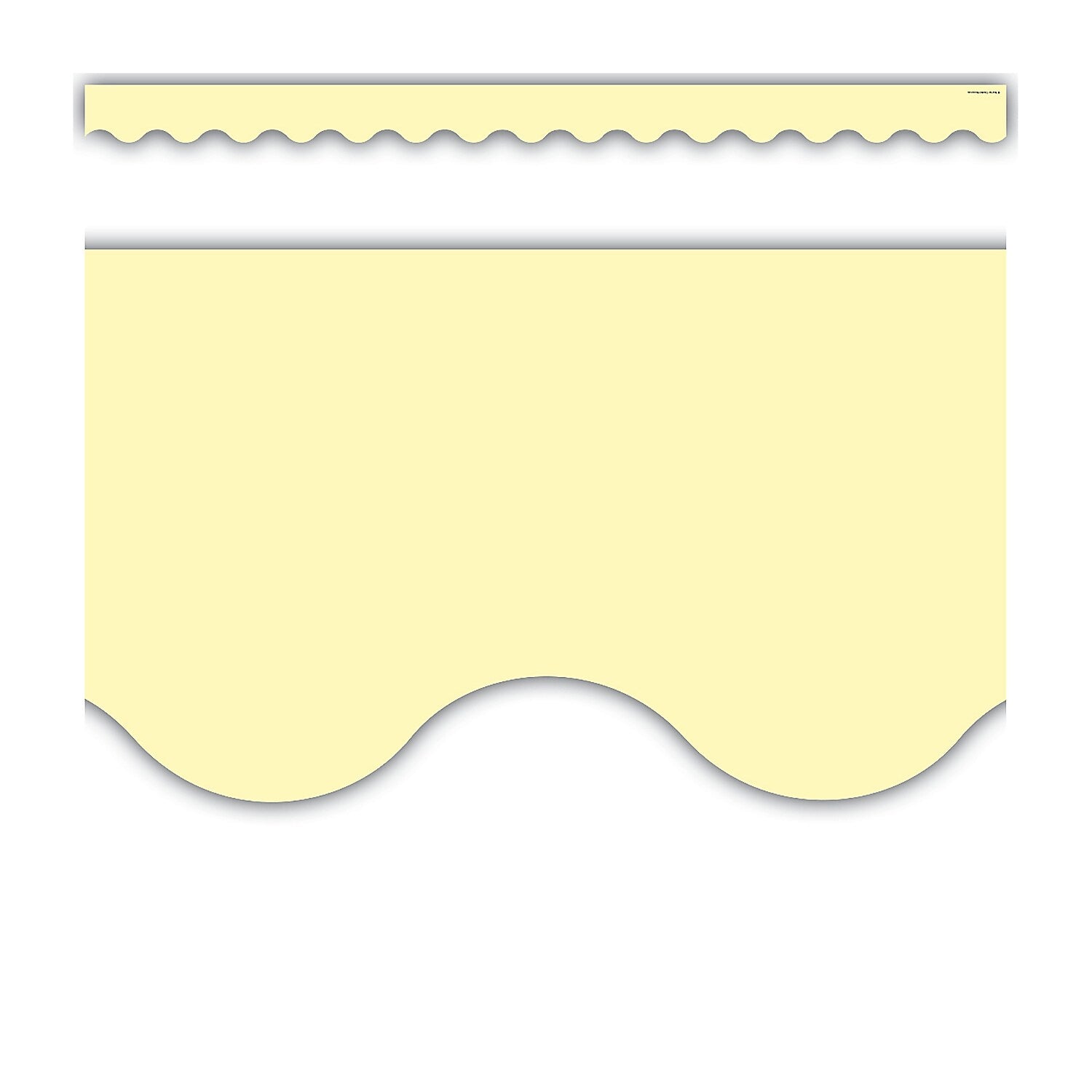 Teacher Created Resources Pastel Yellow Scalloped Border Trim, 2.92', 12/Pack, 6 Packs/Bundle (TCR8429-6)