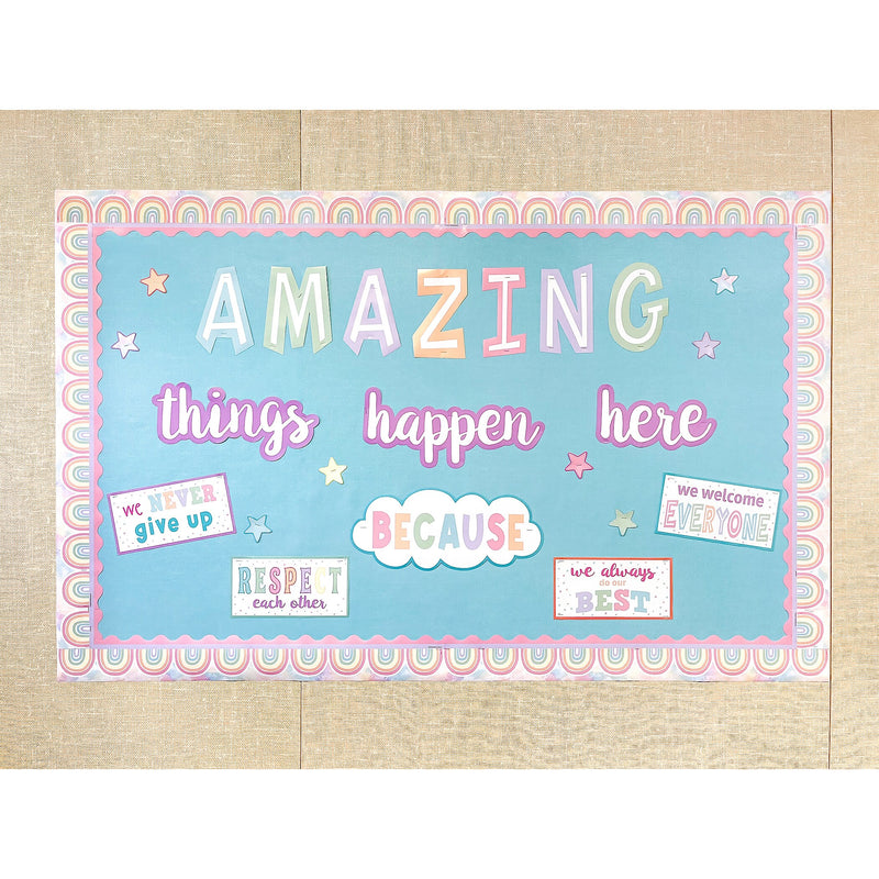 Teacher Created Resources Pastel Pop Tie-Dye Straight Border Trim, 2.92', 12/Pack, 6 Packs/Bundle (TCR8430-6)