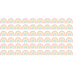 Teacher Created Resources Pastel Pop Rainbows Die-Cut Border Trim, 2.92', 12/Pack, 6 Packs/Bundle (TCR8431-6)