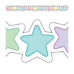 Teacher Created Resources Pastel Pop Stars Die-Cut Border Trim, 2.92', 12/Pack, 6 Packs/Bundle (TCR8432-6)