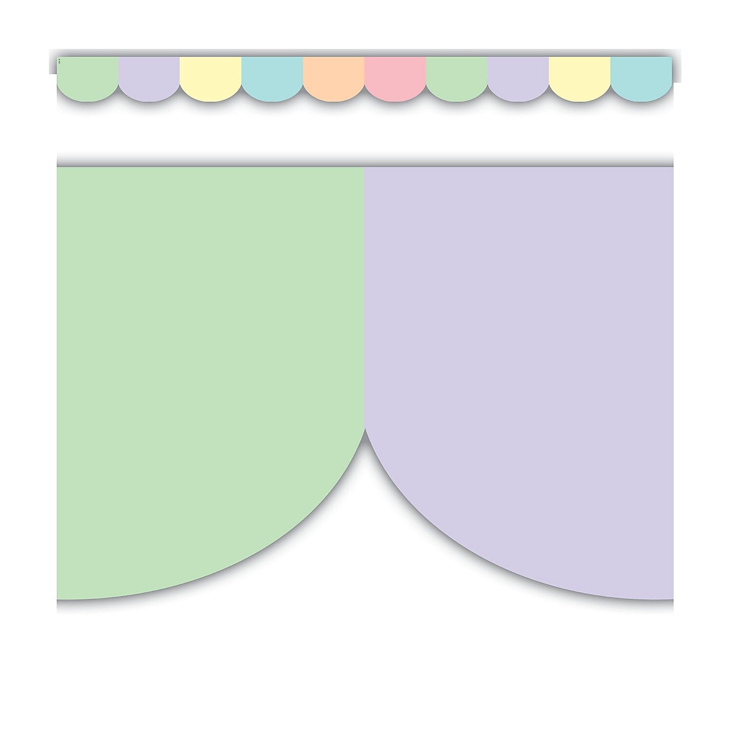 Teacher Created Resources Pastel Pop Scalloped Border Trim, 2.92', 12/Pack, 6 Packs/Bundle (TCR8433-6)