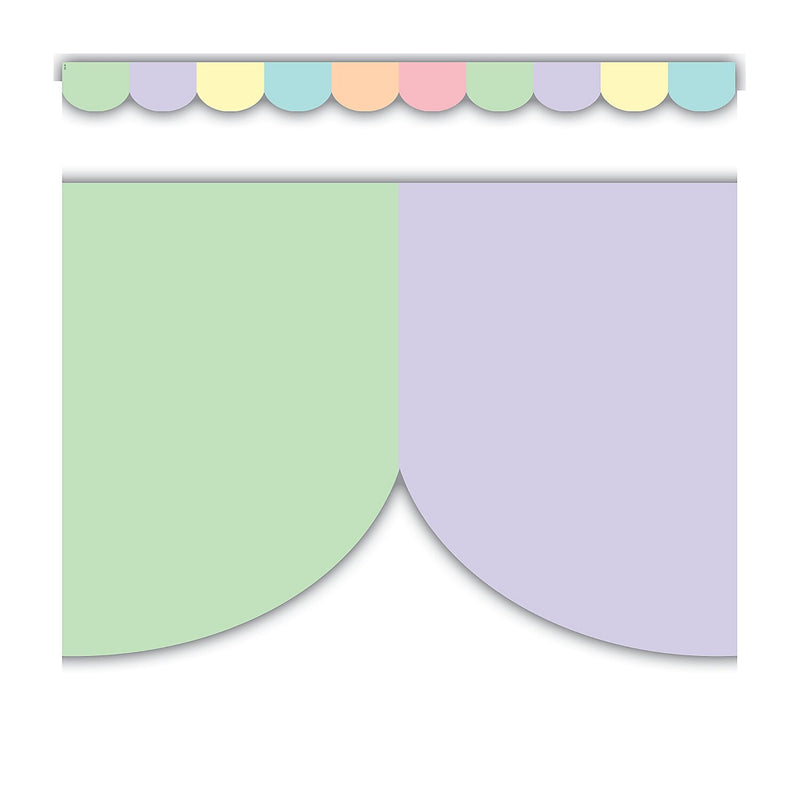 Teacher Created Resources Pastel Pop Scalloped Border Trim, 2.92', 12/Pack, 6 Packs/Bundle (TCR8433-6)