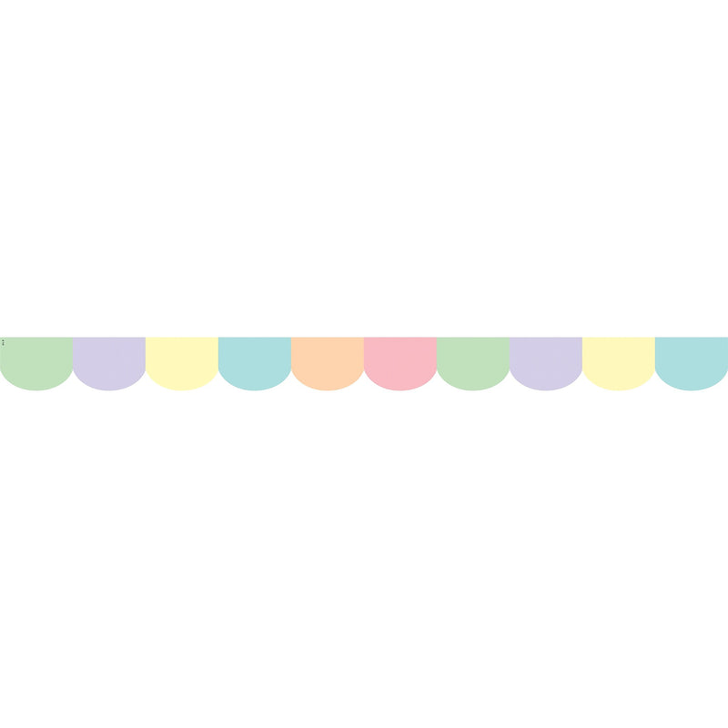 Teacher Created Resources Pastel Pop Scalloped Border Trim, 2.92', 12/Pack, 6 Packs/Bundle (TCR8433-6)