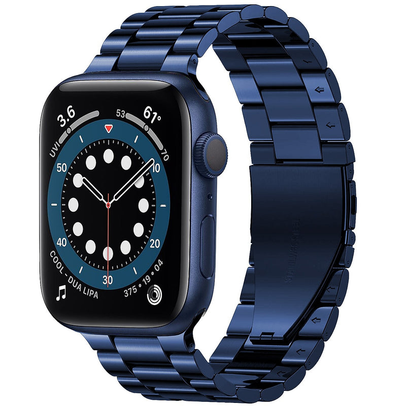 Worryfree Gadgets Stainless Steel Classic Wristband for Apple Watch Ultra, Blue, 49mm (LX05-BLU49)