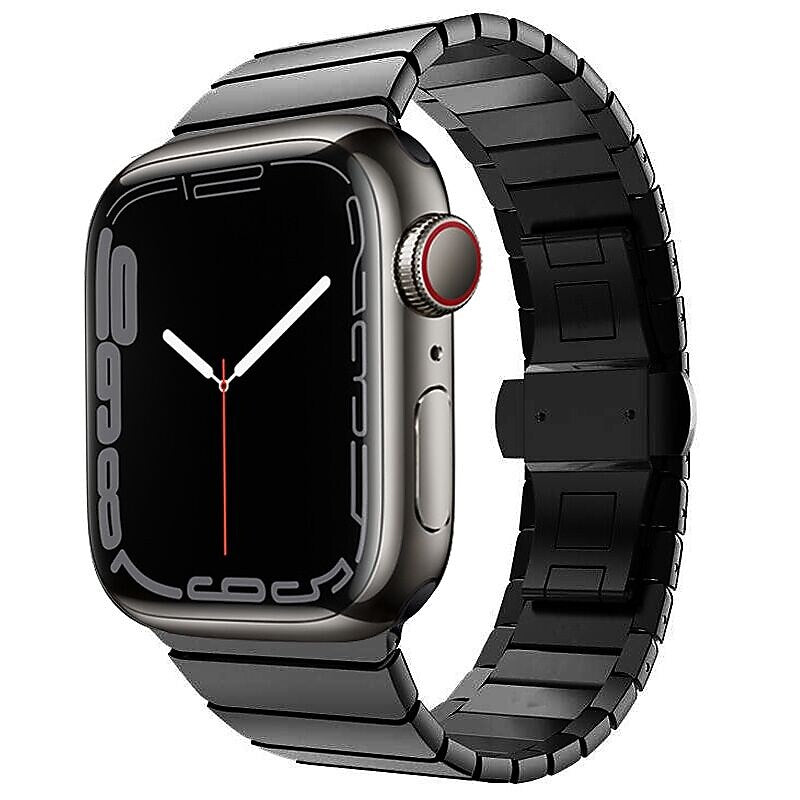 Worryfree Gadgets Stainless Steel Wristband for Apple Watch Ultra, Black, 49mm (LX06-BLK49)