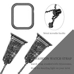 Worryfree Gadgets Metal Wristband with Bumper Case for Apple Watch, Black, 38mm (SD1618-BLK38)