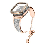 Worryfree Gadgets Metal Wristband with Bumper Case for Apple Watch, Rose Gold, 38mm (SD1618-RGD38)