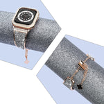 Worryfree Gadgets Metal Wristband with Bumper Case for Apple Watch, Rose Gold, 38mm (SD1618-RGD38)