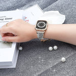 Worryfree Gadgets Metal Wristband with Bumper Case for Apple Watch, Rose Gold, 38mm (SD1618-RGD38)
