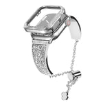 Worryfree Gadgets Metal Wristband with Bumper Case for Apple Watch, Silver, 44mm (SD1618-SLV44)