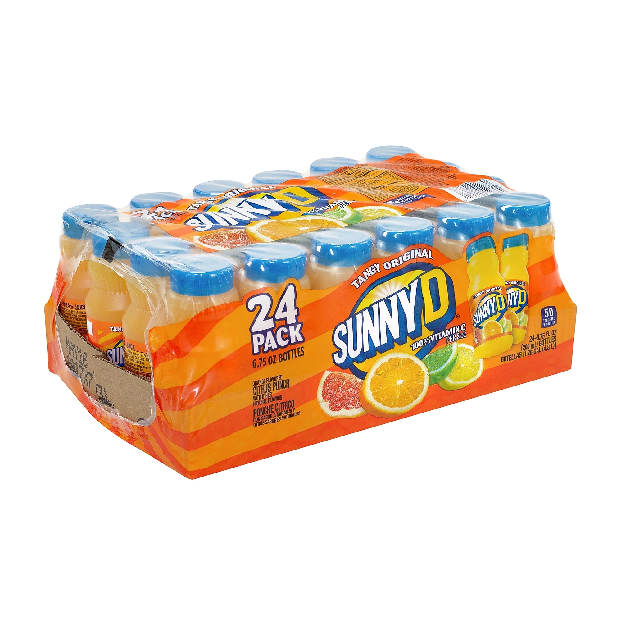 Sunny D Tangy Original Orange Flavored Citrus Punch, 6.75 oz., 24/Pack (01286)