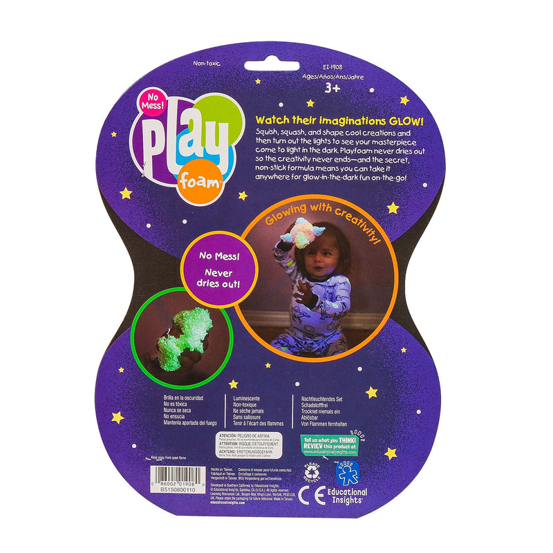 Educational Insights Playfoam Glow In The Dark, 4/Pack (1908)