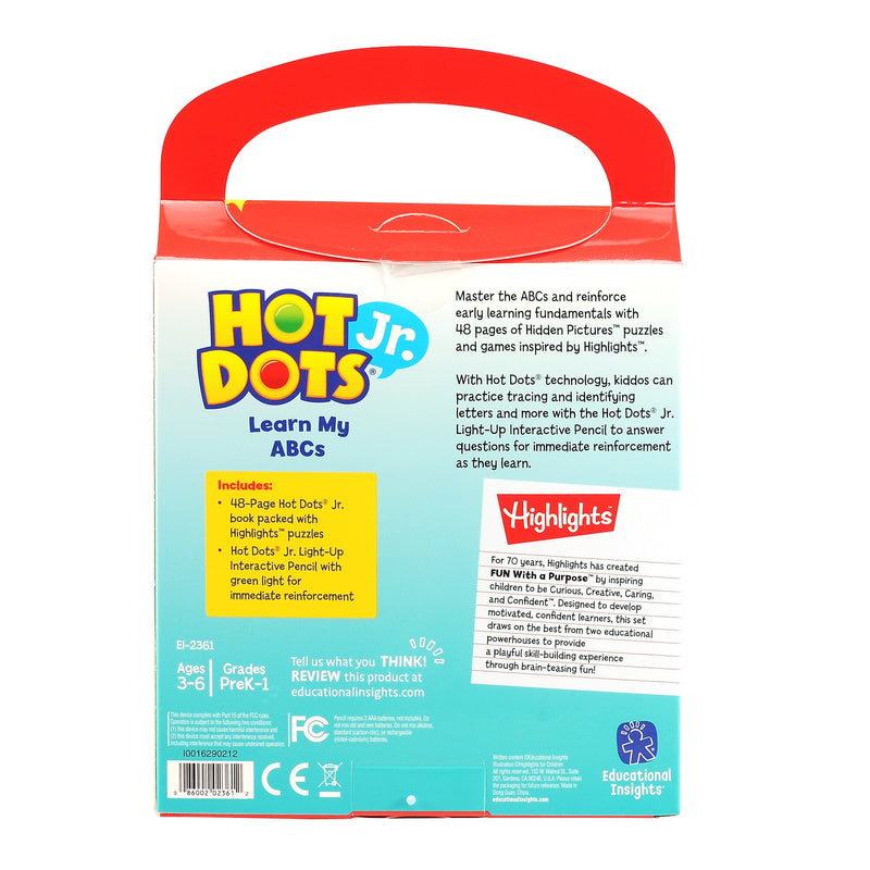 Educational Insights Hot Dots Jr. Learn My ABCs, Ages 3 to 6, 48 Pages (2361)