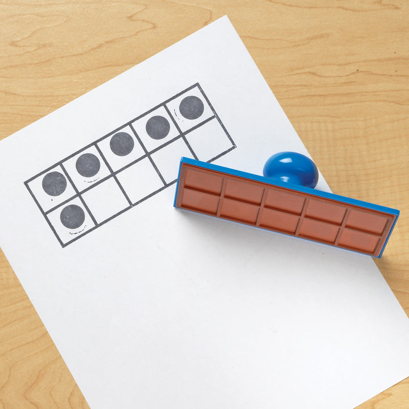Learning Resources Ten Frame Stamps, 2.25” x 6”, Blue (LER6652)