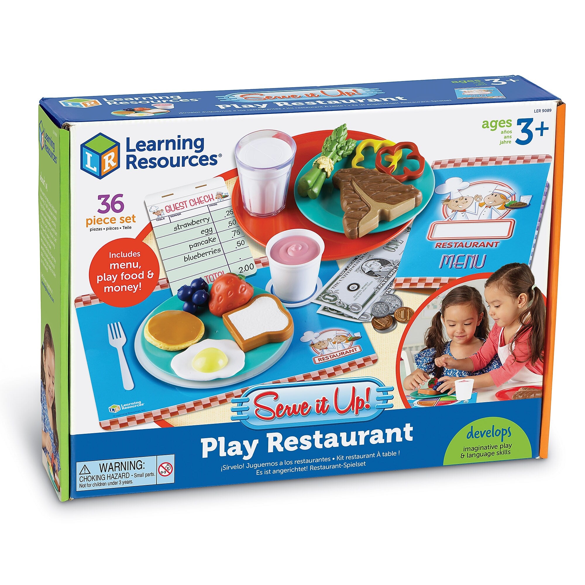 Learning Resources Serve It Up Play Restaurant Educational Games & Activites, Multicolor, (LER9089)
