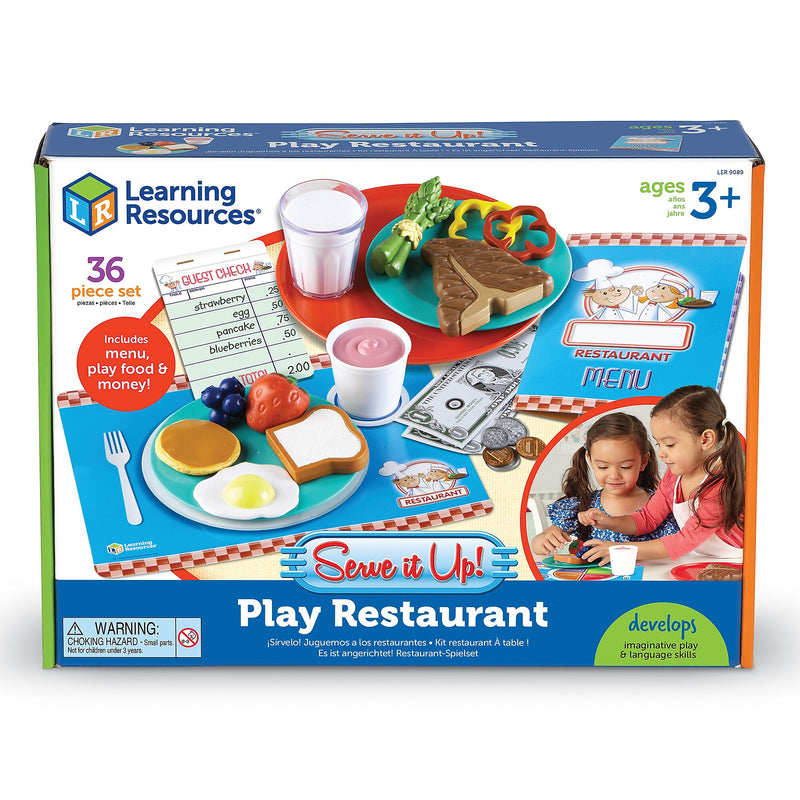 Learning Resources Serve It Up Play Restaurant Educational Games & Activites, Multicolor, (LER9089)