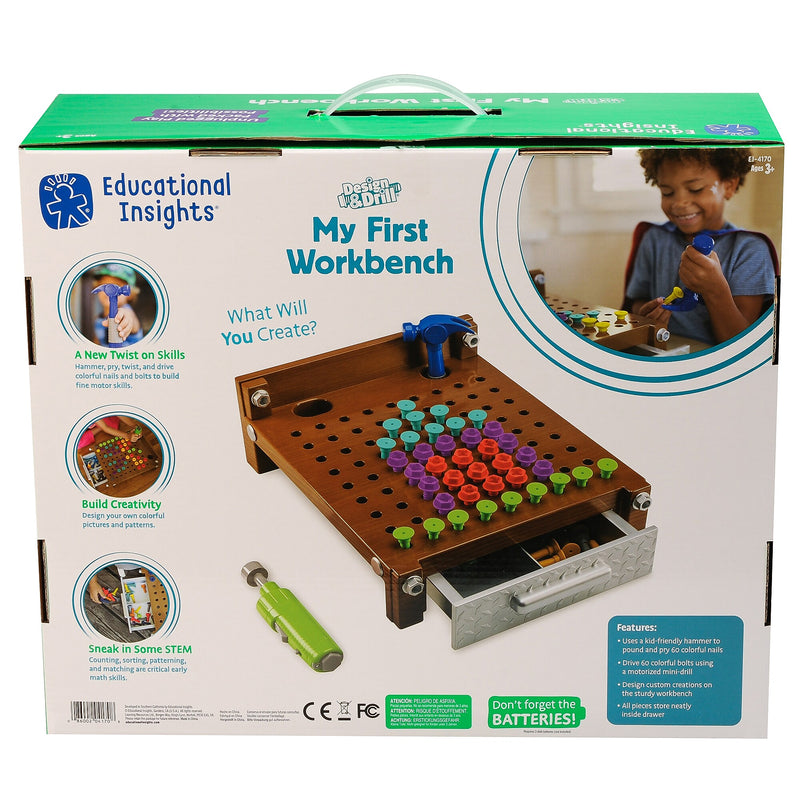 Educational Insights Design & Drill My First Workbench, Wood (4170)