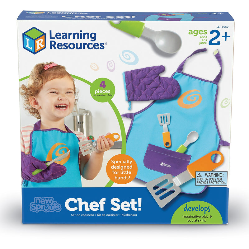 Learning Resources New Sprouts Chef Set  Learning Toys, Assorted Colors, 4 Pieces (LER9269)