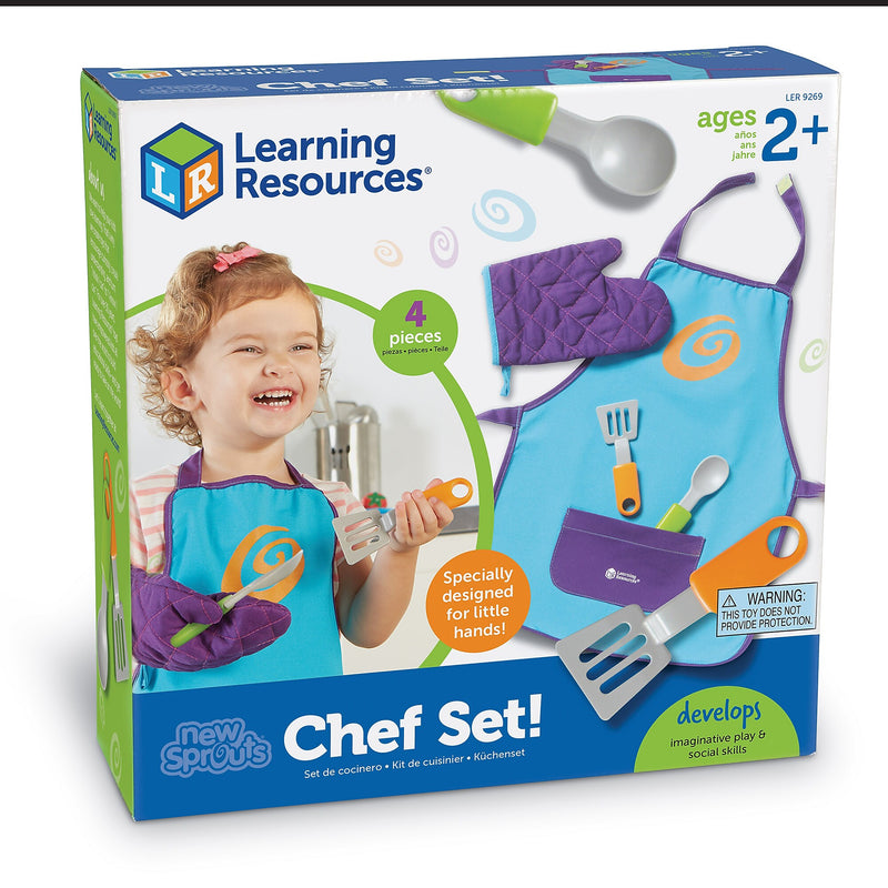 Learning Resources New Sprouts Chef Set  Learning Toys, Assorted Colors, 4 Pieces (LER9269)