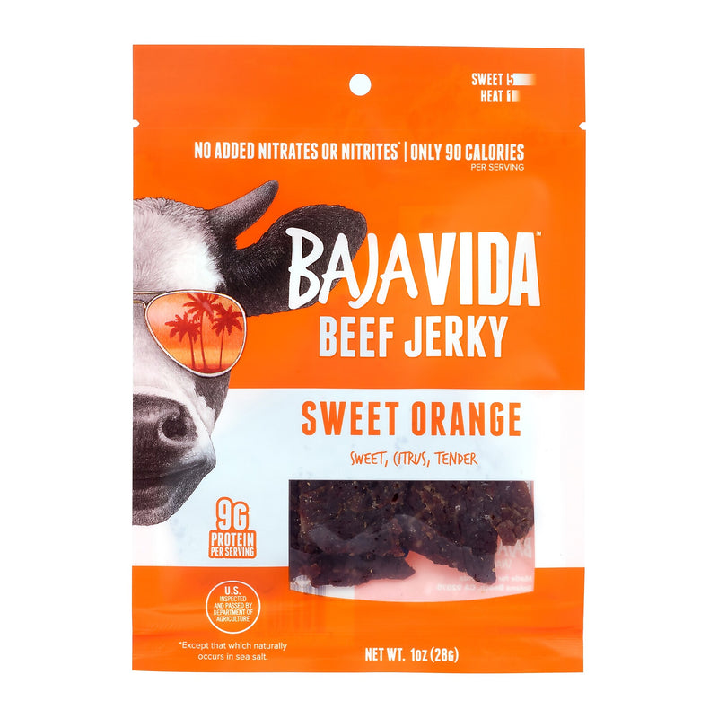 Baja Vida Sweet Orange Beef Jerky Snack Pack, 1.0 oz., 12/Pack (220-02306)