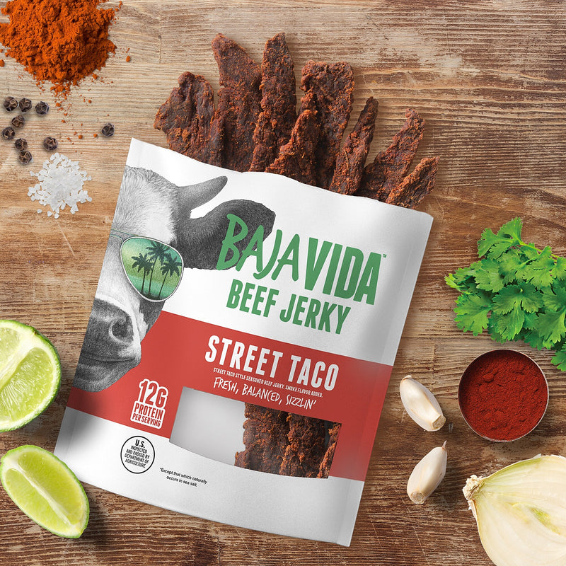 Baja Vida Street Taco Beef Jerky Snack Pack, 1.0 oz., 12/Pack (220-02308)