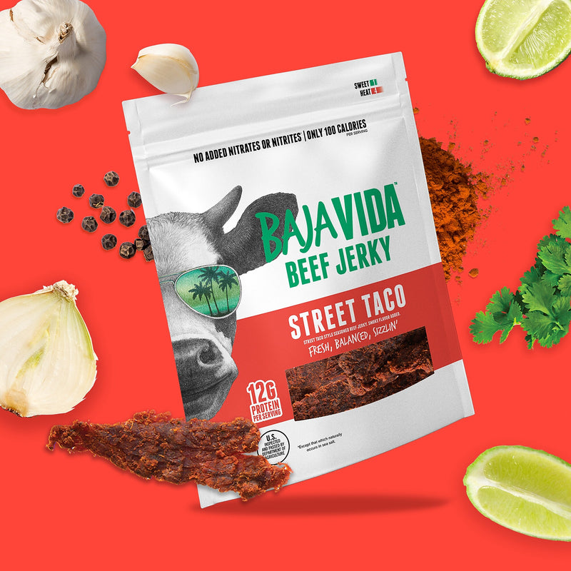 Baja Vida Street Taco Beef Jerky Snack Pack, 1.0 oz., 12/Pack (220-02308)