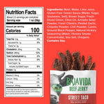 Baja Vida Street Taco Beef Jerky Snack Pack, 1.0 oz., 12/Pack (220-02308)