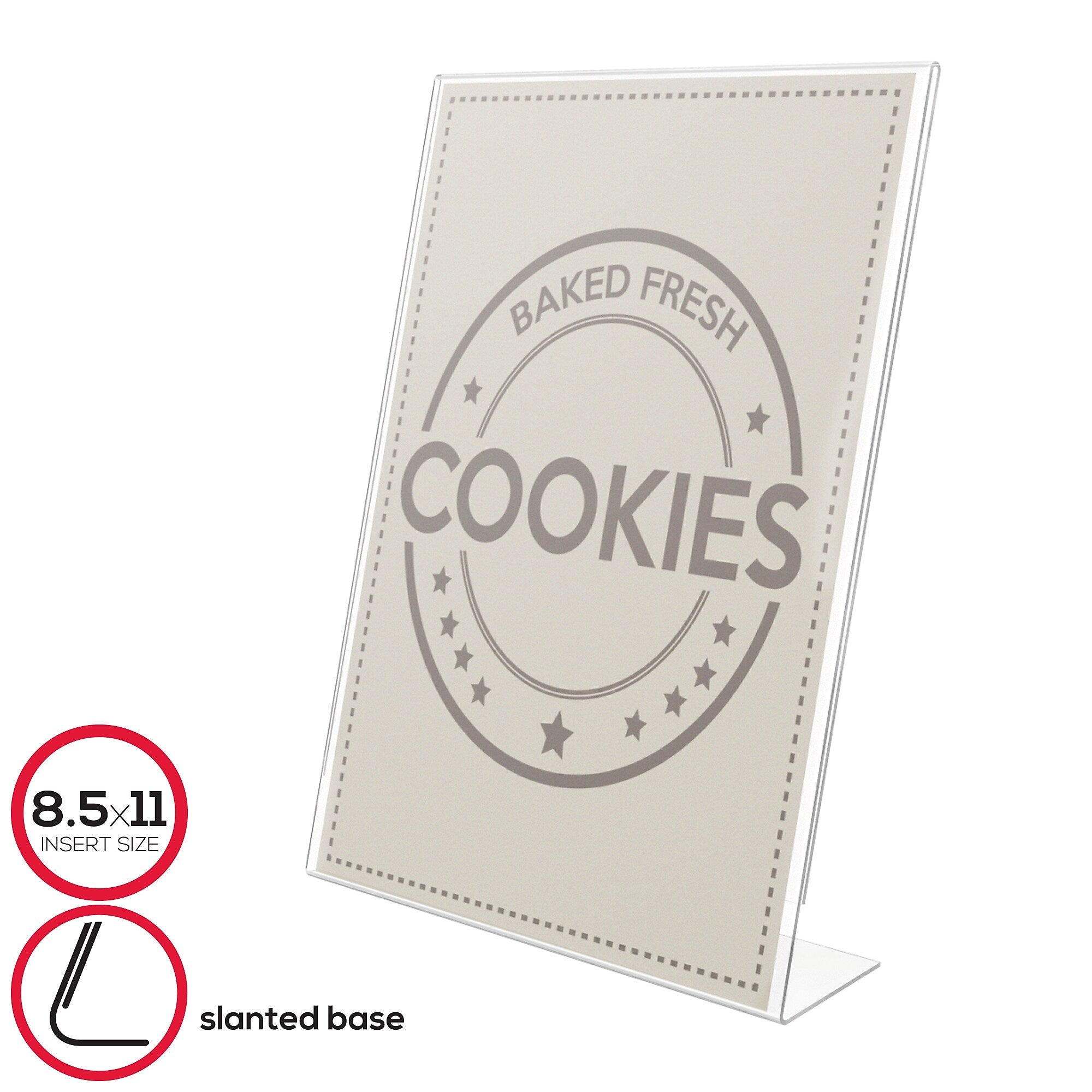 Deflect-O Anti-Glare Superior Image Document Holder, 8.5" x 11", Table Top, Clear Acrylic (879701)