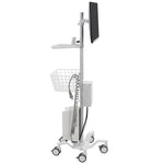 Ergotron StyleView Pole Cart, Up to 24" Monitor, Bright White (24-818-211)