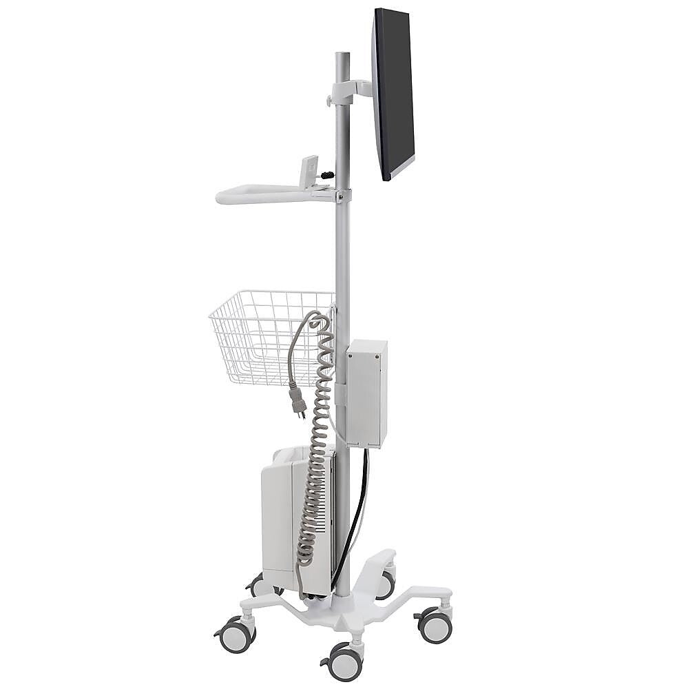 Ergotron StyleView Pole Cart, Up to 24" Monitor, Bright White (24-818-211)