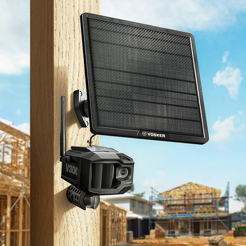 VOSKER V300 Outdoor Wired/Wireless Solar Security Camera, Black (V300-ULT-US)